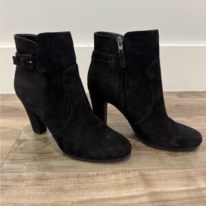 Sam Edelman Women's Sylvie Booties Black Suede Size 7.5